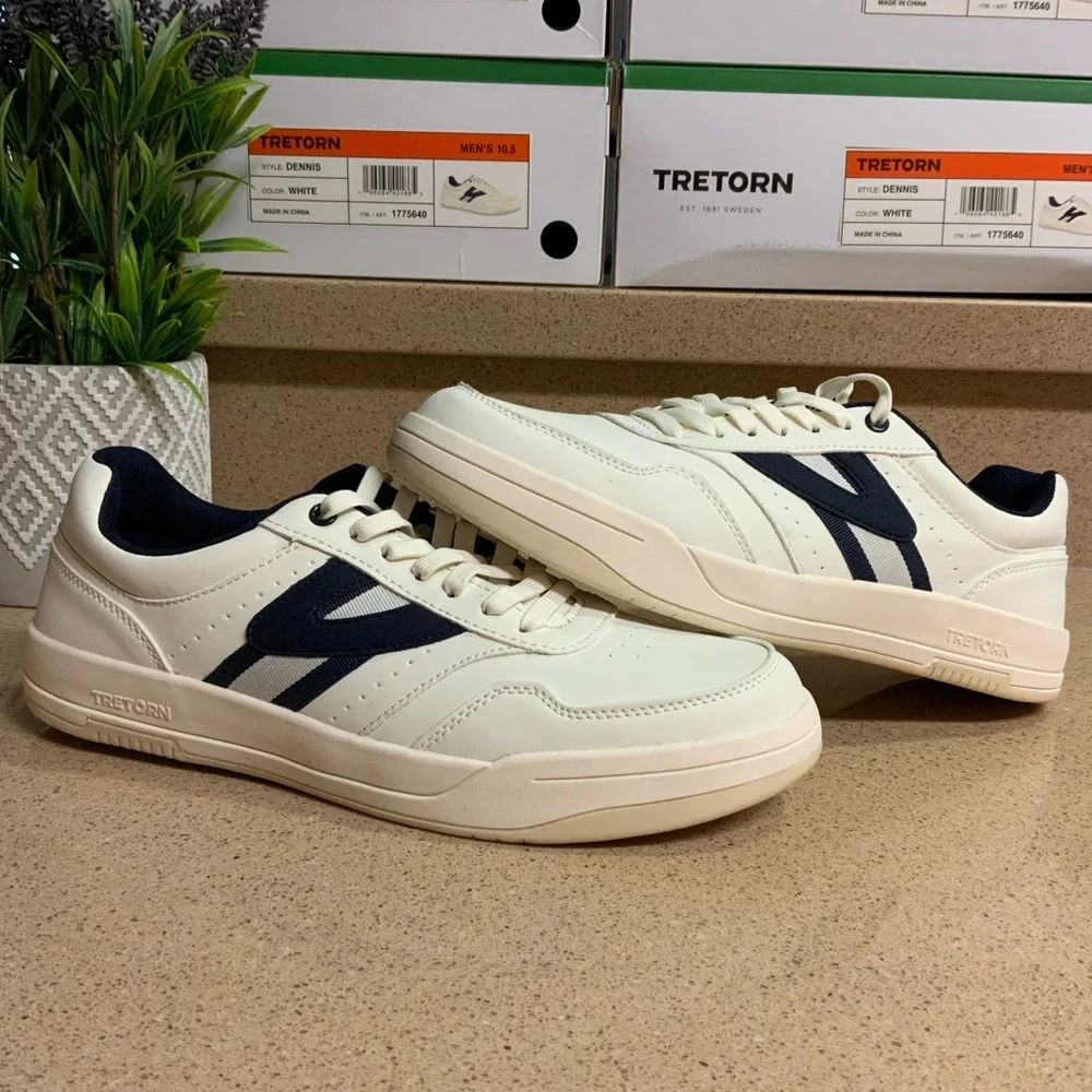 TRETORN Dennis White Athletic blue trim Sneakers